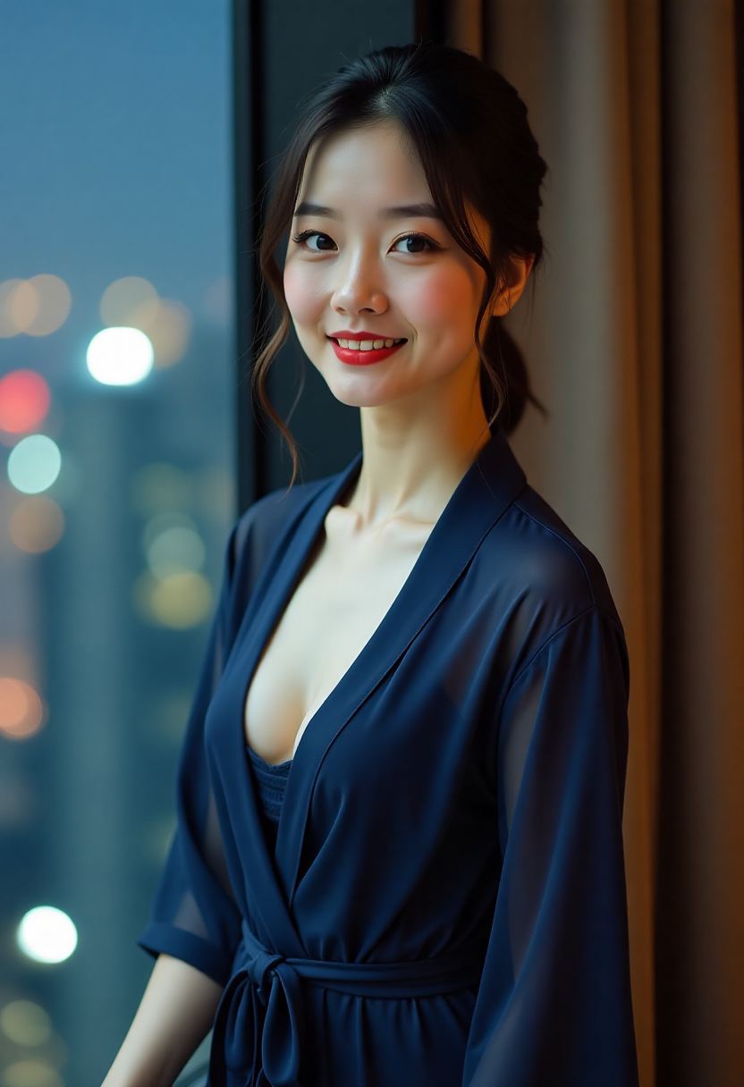 男女主在雨中对视